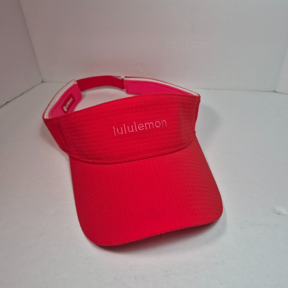 Lululemon All-Sport Visor Removable Sweatband Lulu Red One Size Adjustable